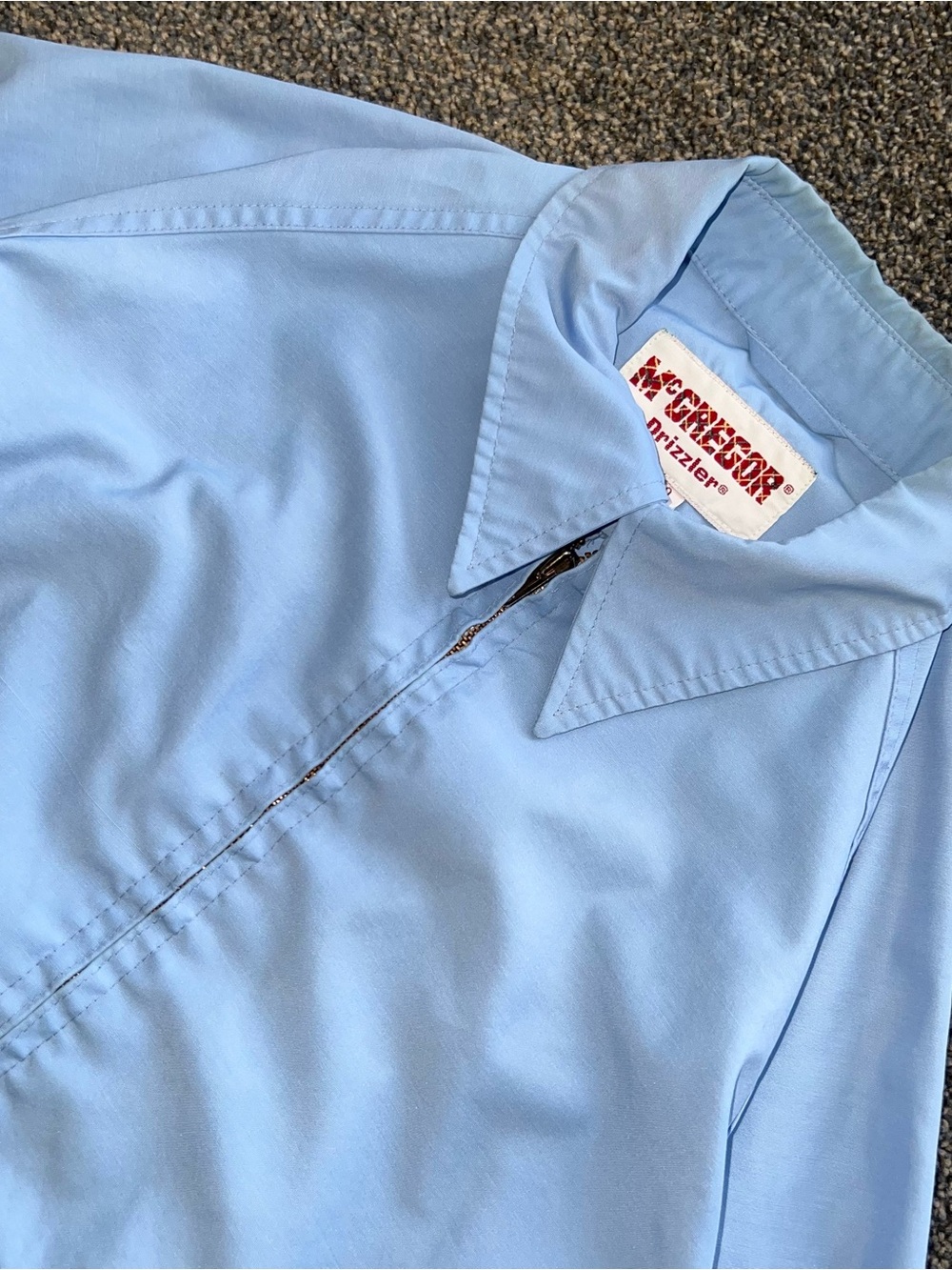 Vintage 70’s Mcgregor Drizzler Loop Collared Jacket Men’s Size 40 Long Talon Zip